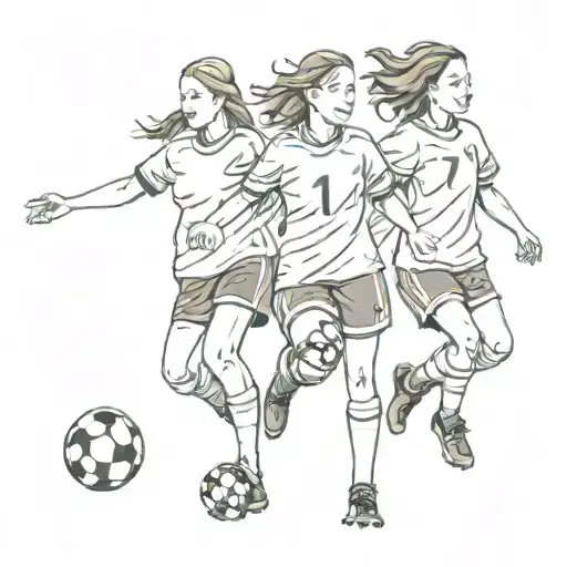 Soccer Team Women Holding Hands