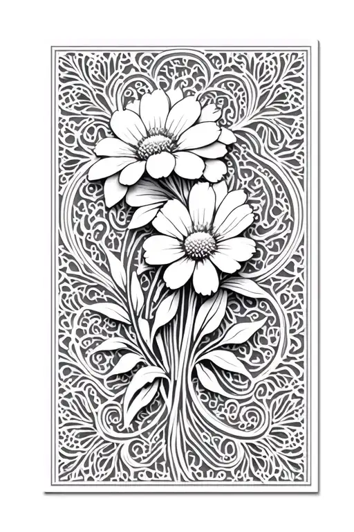 3D Flannel Flower Lace And Paisley Pattern