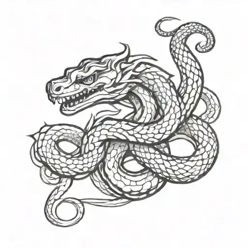 Snake With Dragon