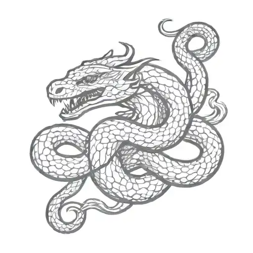 Snake With Dragon