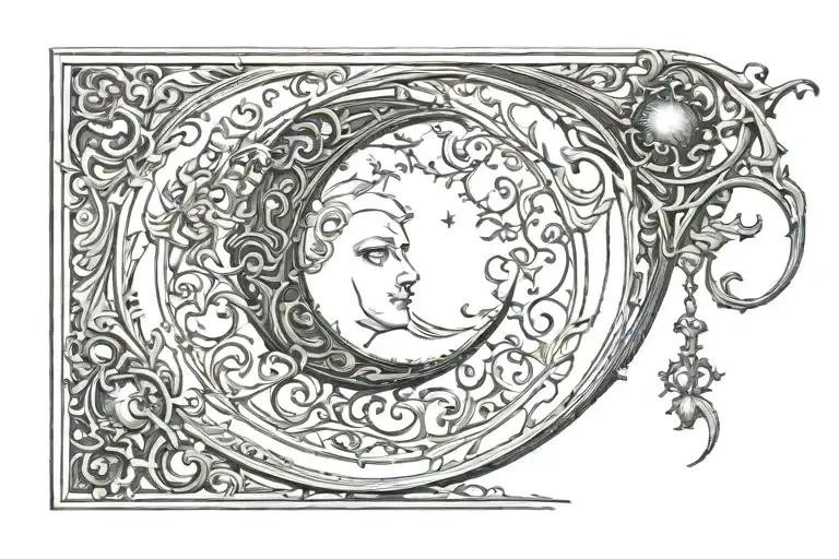 Gothic Crescent Moon