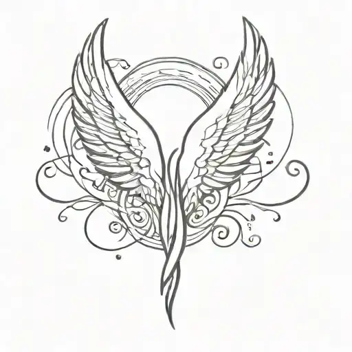 Angel Wings And Serenity Prayer