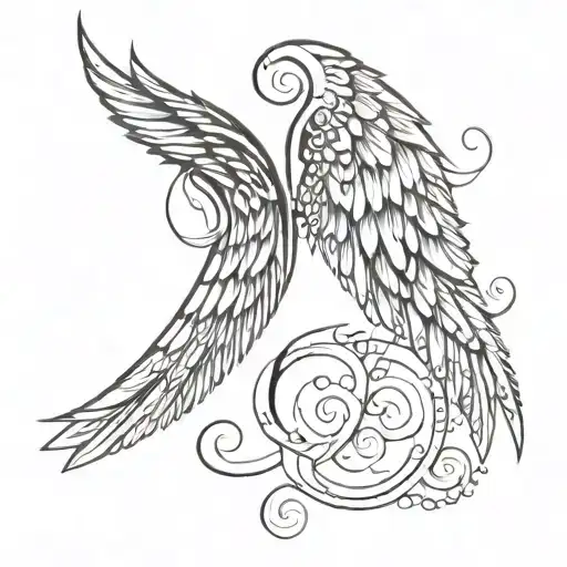 Angel Wings And Serenity Courage Wisdom
