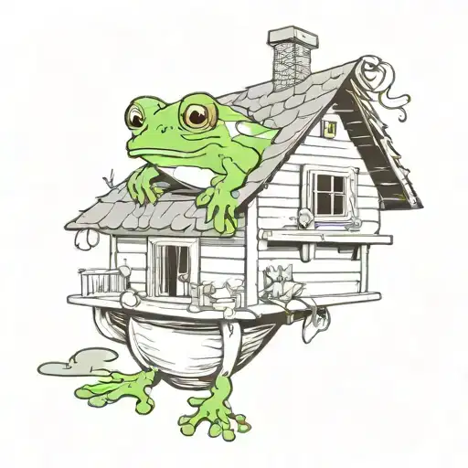 Funny Frog Which Is A House