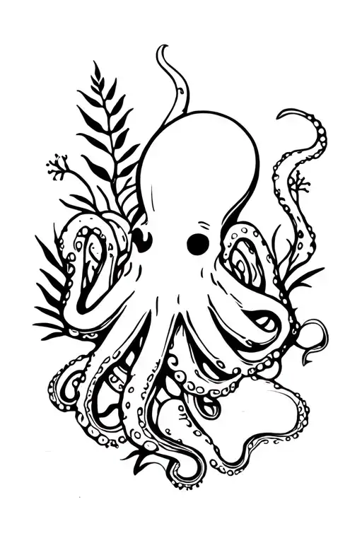 Octopus And Plants