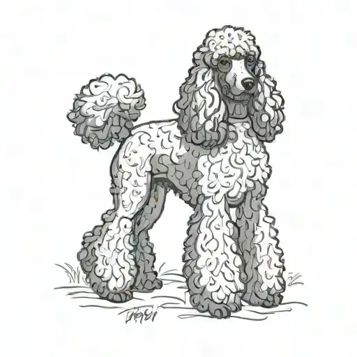 Black Standard Poodle