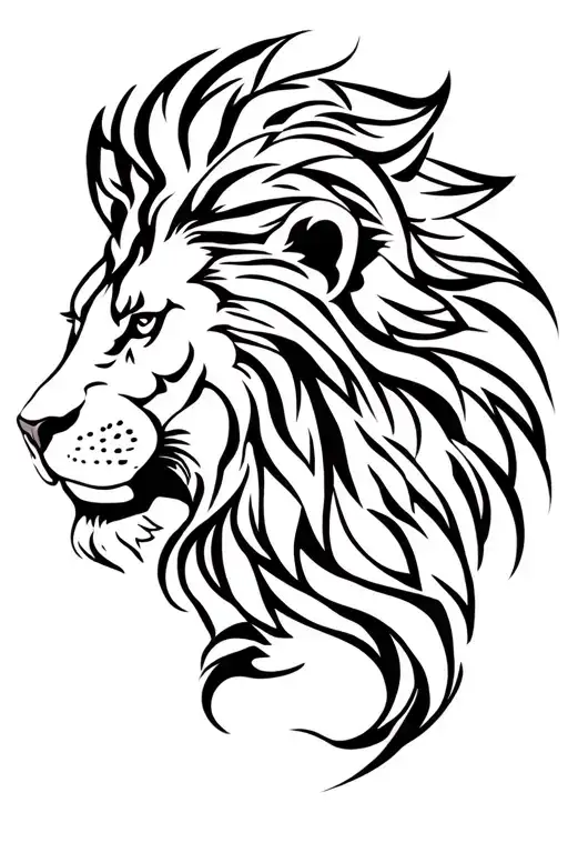 Lion Lines Shoulder Arm Tatoo