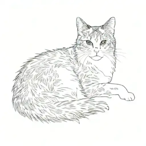 A Black And White Cat