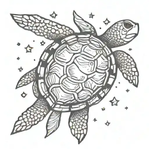 Turtle In Space Themed