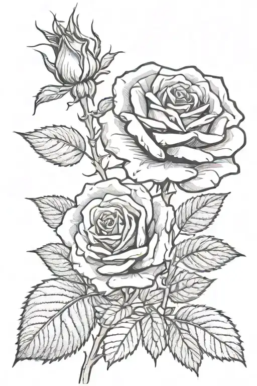 Black Rose With Stem