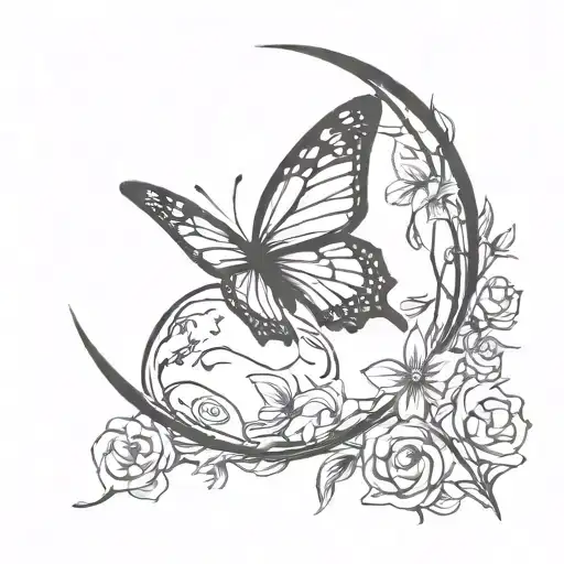 Moon And Butterfly