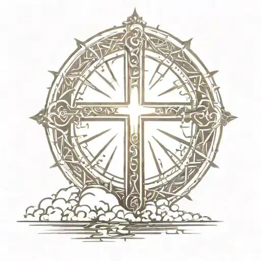 Cross Surrounded By Sun