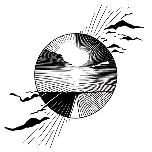 Sunrise And Sunset Sky