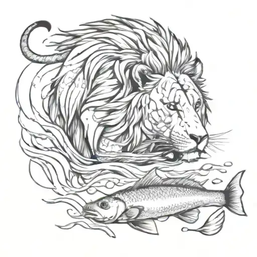 Lion And Fish