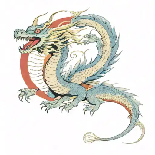 Japanese Dragon Flying