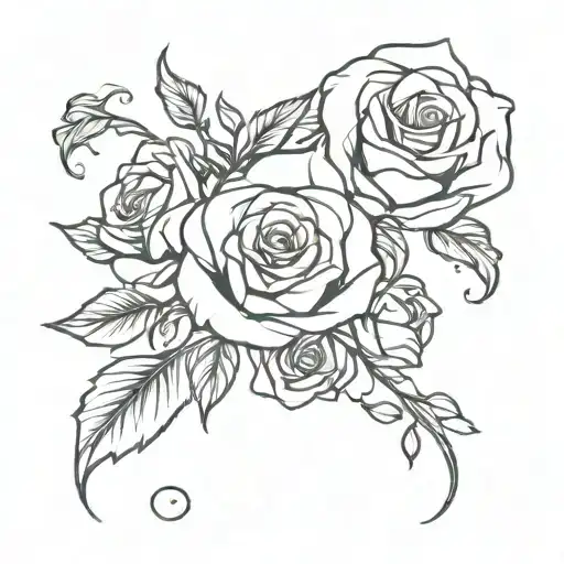 Vine With Nootka Roses Blooming