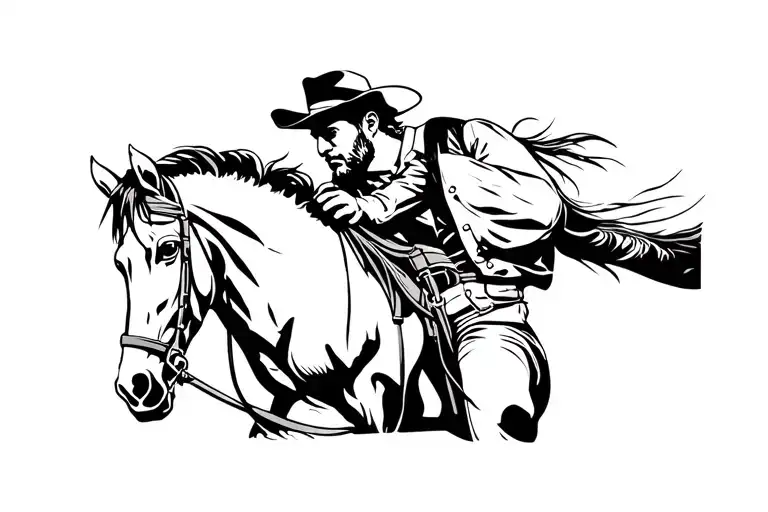 Arthur Morgan Laying On His Horse