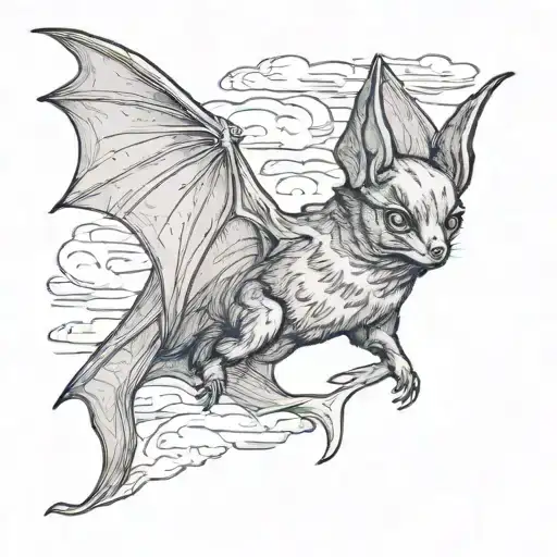 Bat Flying