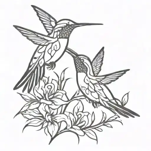 Hummingbird And Leukimia Sign Intertwined