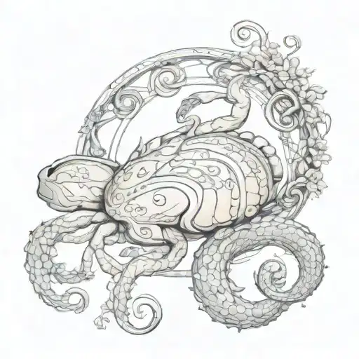 Cancer Zodiac Sign Intertwined