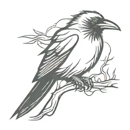 Raven Perched