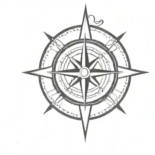 Compass Tatto Design