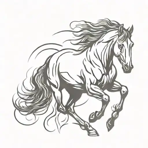 Horse Memorial Tattoo For Mom