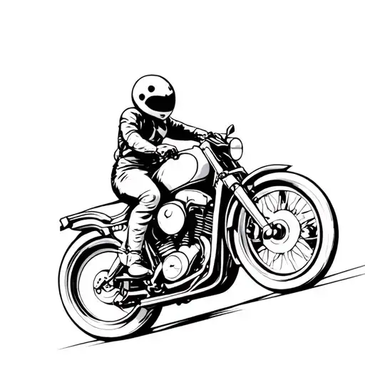 Ladybug Riding A Motorcycle Riding