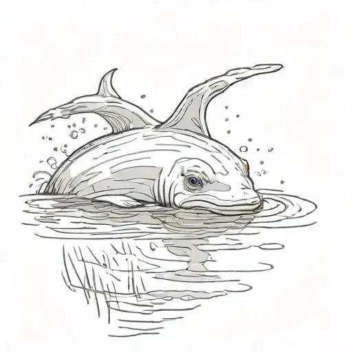 Fin Emerging From The Water