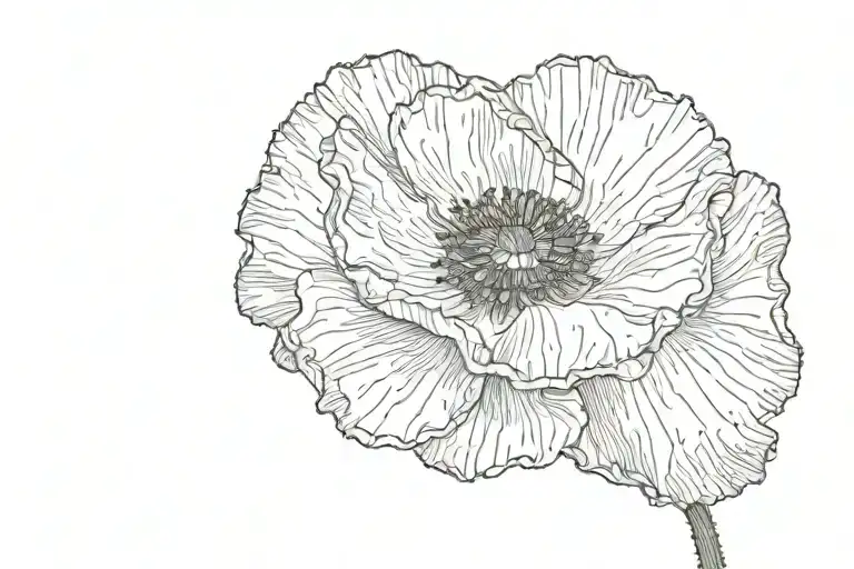Fine Line Poppy With 2017 In The Stem