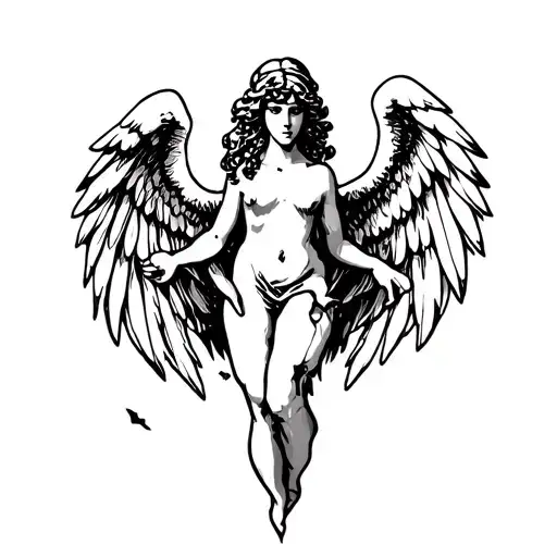 Angel With Broke Wing Left One