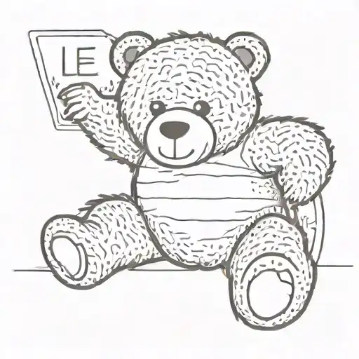 Draw The Letters Jle With A Bear In Each Corner