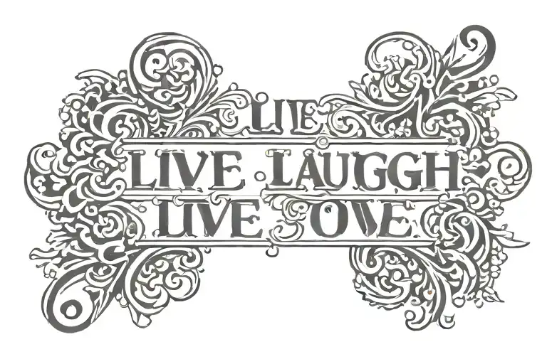 Live Laugh Love Old English Font