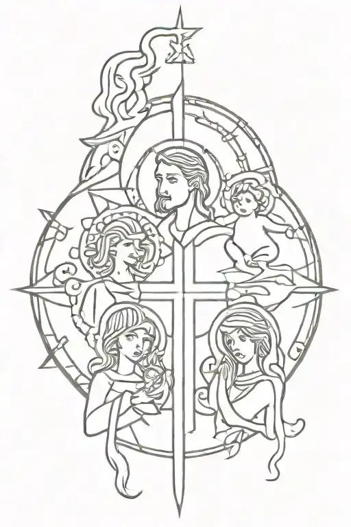 Christian Family Tattoo Design