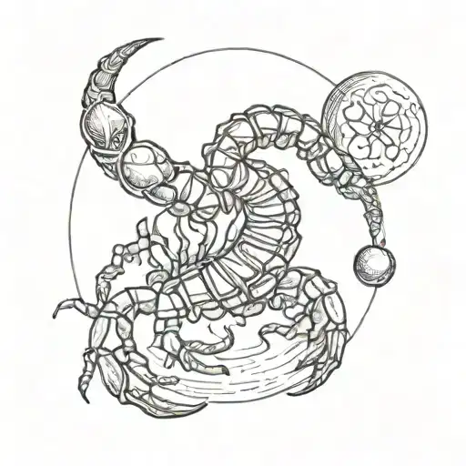 Scorpio And Background Moon