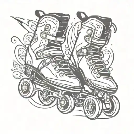 Inline Skates Son Wife Science Fiction Scene