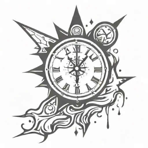 Star And Clock Melting