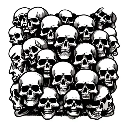 Lots Of Skulls Arm Sleeve