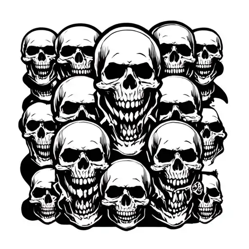 Lots Of Skulls Arm Sleeve