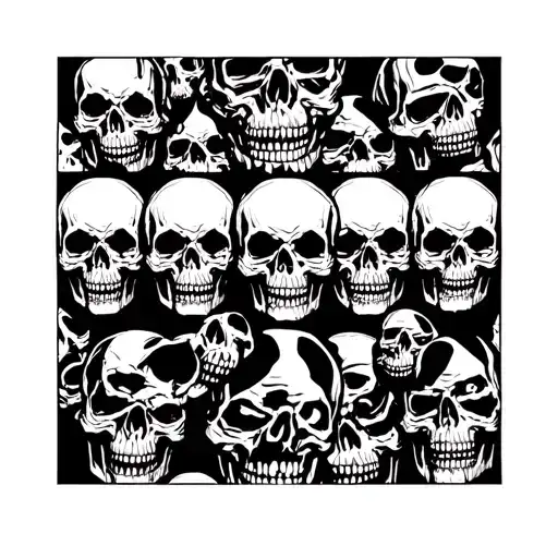 Lots Of Skulls Arm Sleeve