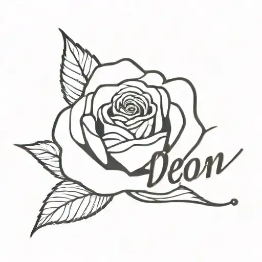 Deon Name With Rose