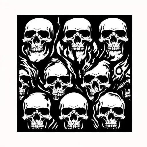 Lots Of Skulls Arm Sleeve