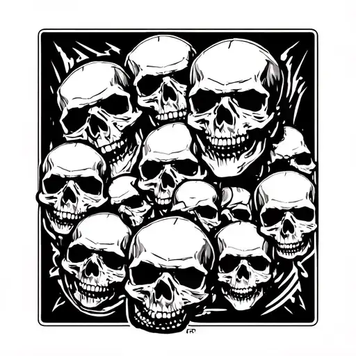 Lots Of Skulls Arm Sleeve