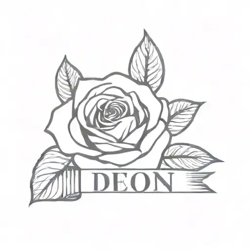 Deon Name With Rose