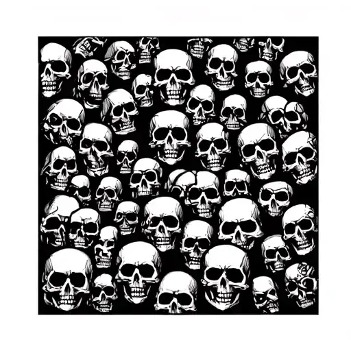 Lots Of Skulls Arm Sleeve Undertaker