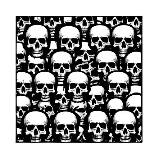 Lots Of Skulls Arm Sleeve Undertaker