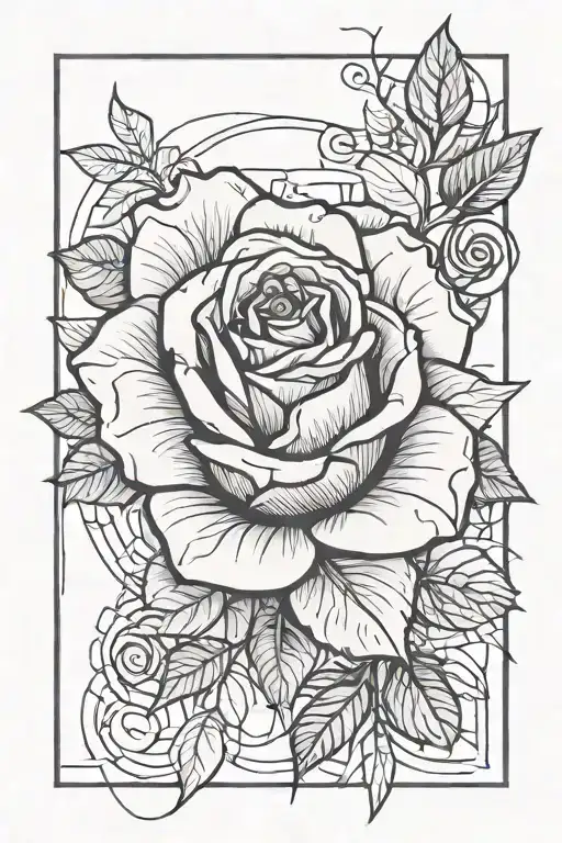 Rose With Romen Numerals