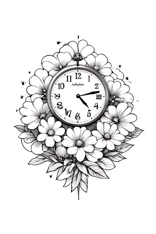 Verse Clock Clouds People Love Flower
