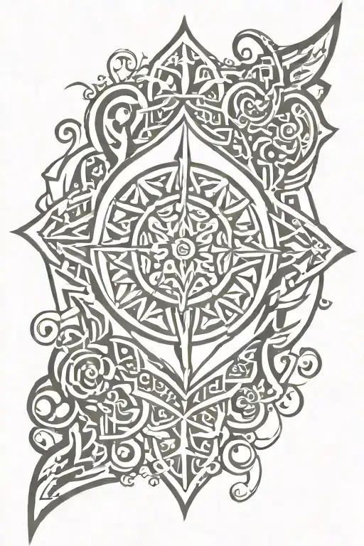 Neotribal Cybersigilism Flashtattoo Arabic Style