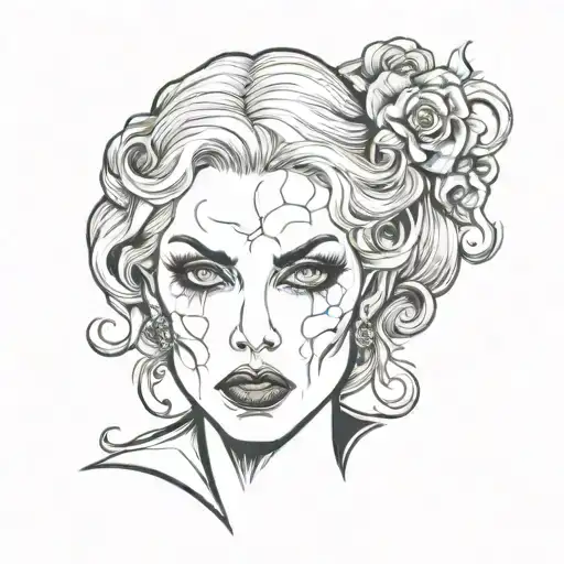 Beautiful Vampire Lady Head